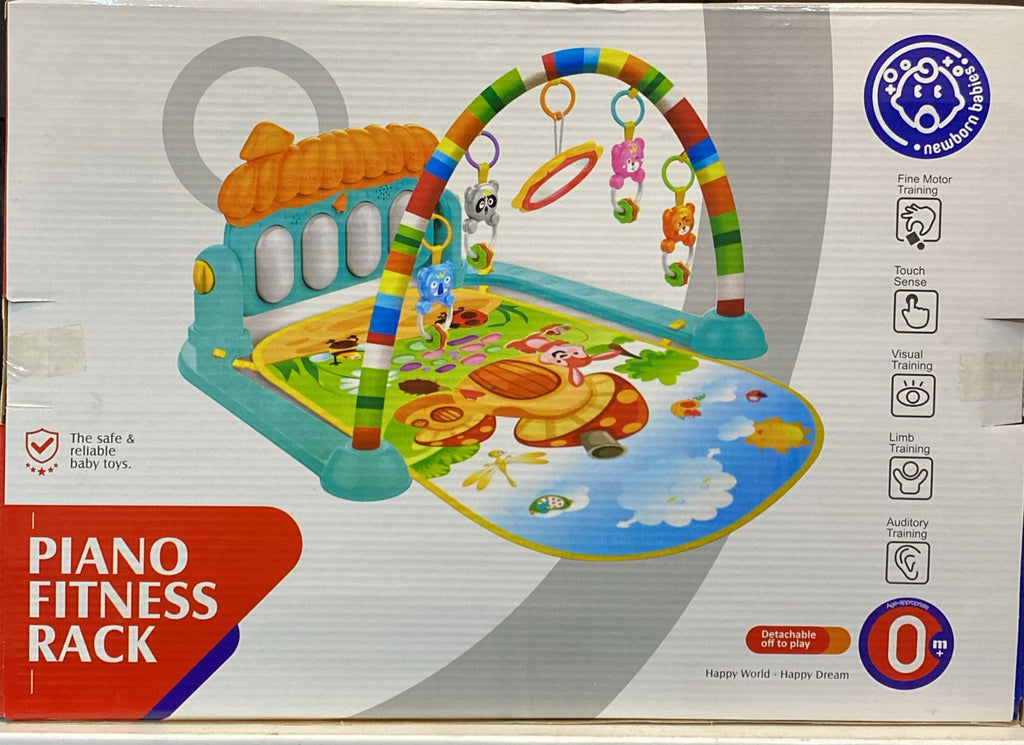Newborn Piano Fitness Rack Play Mat with Detachable Kick-n-Play Piano & Gym for 0+ Months Baby Tummy Time Available At Cuddle Card