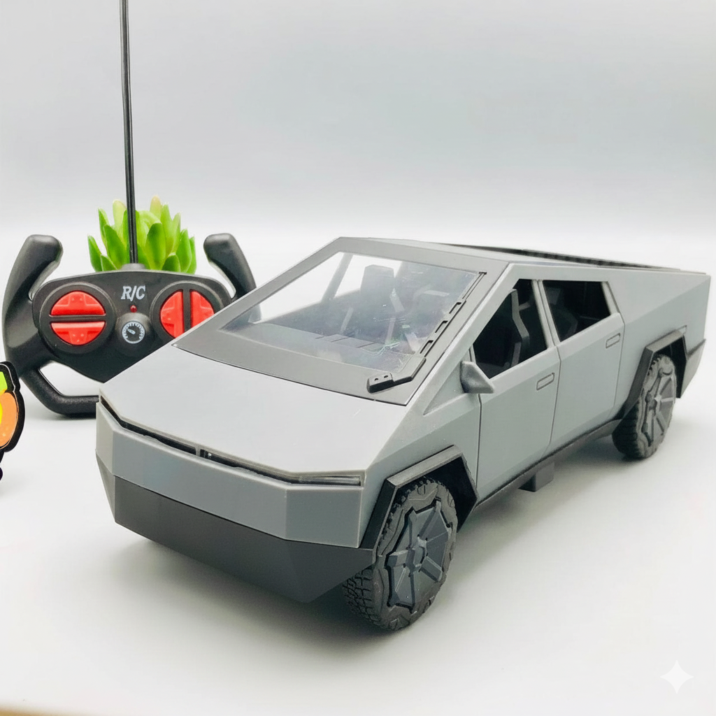 Tesla Cyber Truck Remote Control Car – High-Speed RC Electric Vehicle for Kids (Rechargeable, 2.4GHz, 3+ Age) Available At Cuddle Card