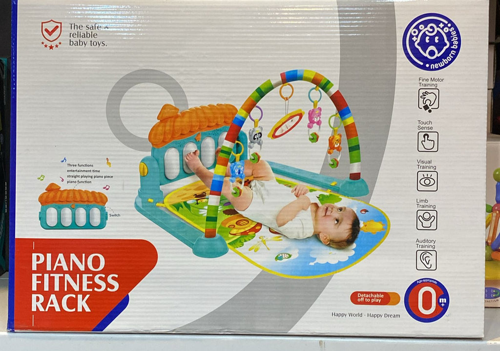 Newborn Piano Fitness Rack Play Mat with Detachable Kick-n-Play Piano & Gym for 0+ Months Baby Tummy Time Available At Cuddle Card