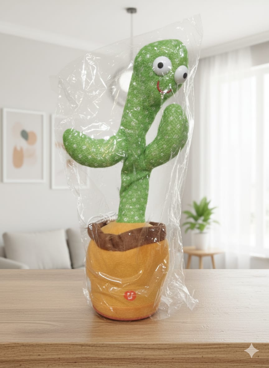 Dancing & Talking Cactus Toy – Singing, Recording & Dancing Plush for Kids Available At Cuddle Card
