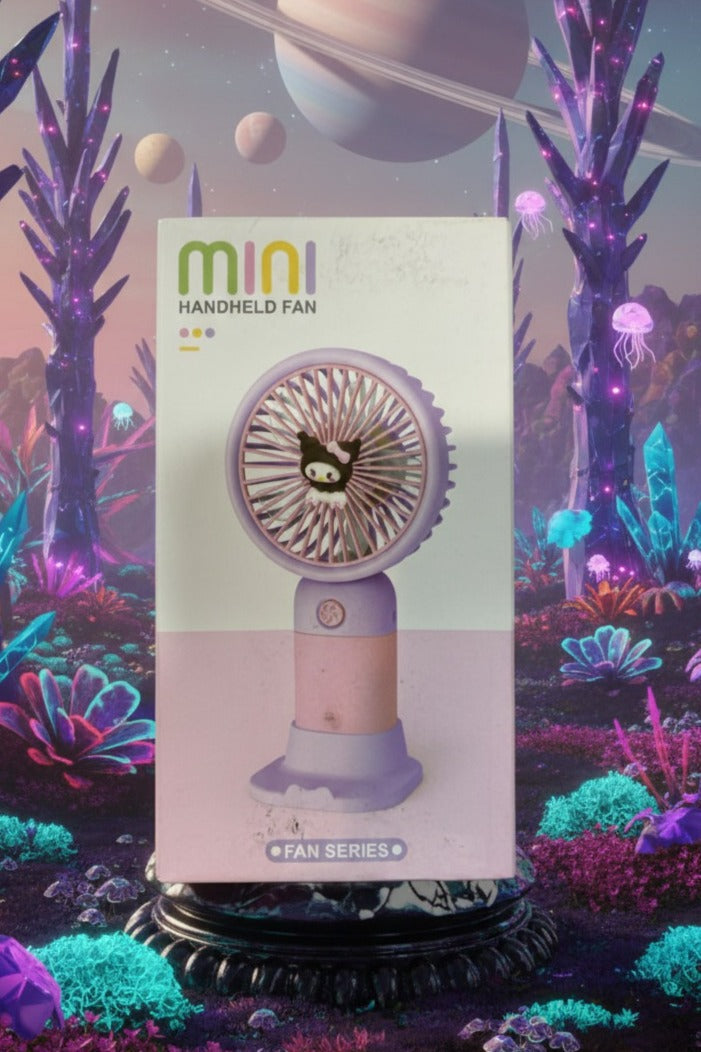 Cute Mini Handheld Fan – Portable USB Rechargeable Desk & Hand Fan for Kids & Adults Available At Cuddle Card